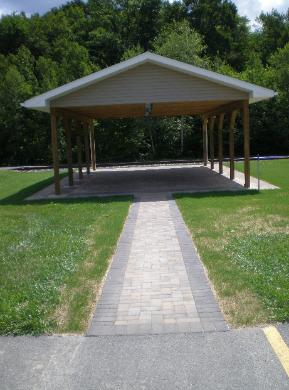 walkway going into pavilion
